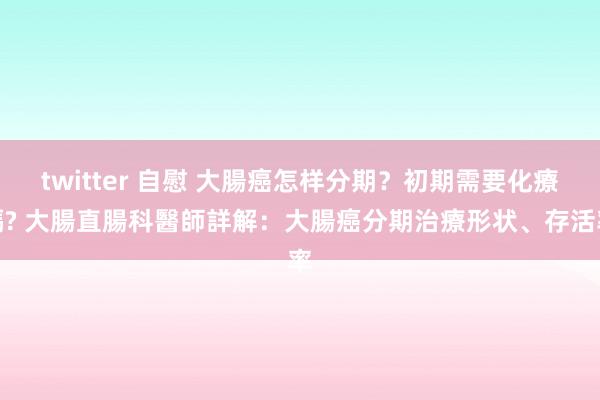 twitter 自慰 大腸癌怎样分期？初期需要化療嗎? 大腸直腸科醫師詳解：大腸癌分期治療形状、存活率