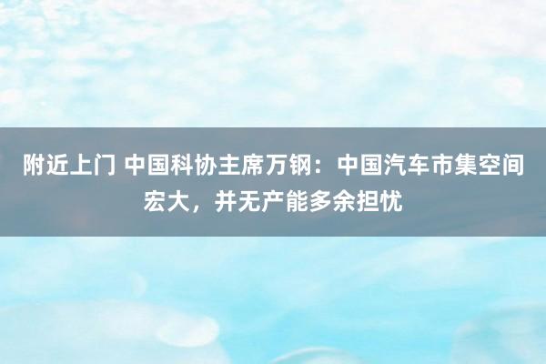 附近上门 中国科协主席万钢：中国汽车市集空间宏大，并无产能多余担忧