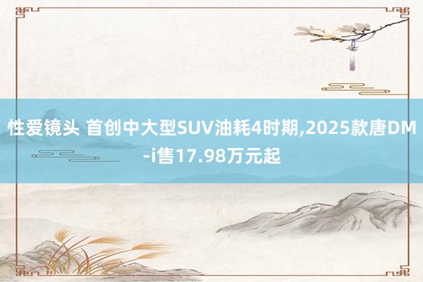 性爱镜头 首创中大型SUV油耗4时期，2025款唐DM-i售17.98万元起